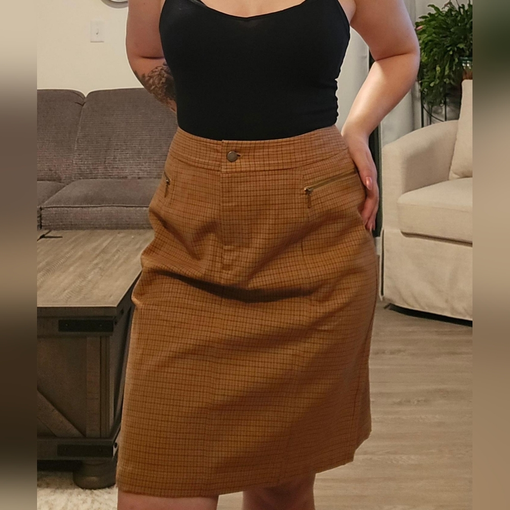 Vintage Valerie Steven's Plaid Pencil Skirt